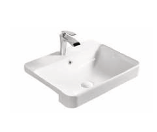 Semi-Recessed Countertop Washbasin 500 x 460mm-BT
