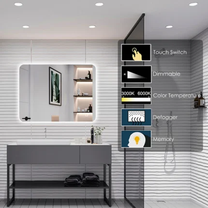 LED Bathroom Mirror – 800x600mm- BT