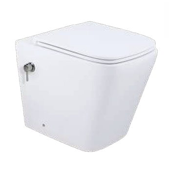 Wall Bidet Toilet with Integrated Hot & Cold Mixer & Soft-Close UF Seat (W365 x D485 x H410mm)-BT
