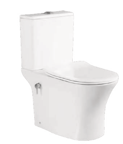 Close Coupled Bidet Toilet with Integrated Hot & Cold Mixer & Soft-Close UF Seat (W360 x D630 x H800mm)-BT