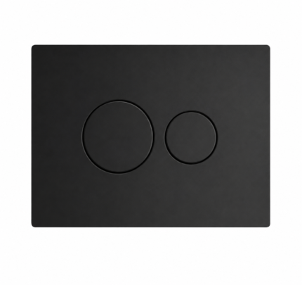 Modern Matte Black Dual Flush Actuation Plate-BT
