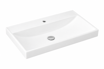 Paula Collection 610mm Gloss White Ceramic Basin (No Tap Hole) BT