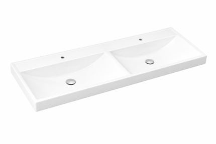 Paula Collection 1200mm Gloss White Ceramic Basin (No Tap Hole)-BT