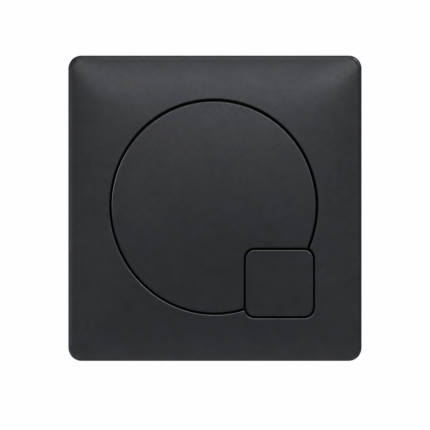 DFMBB Matt Black Dual Flush Plate for Concealed Cisterns-BT