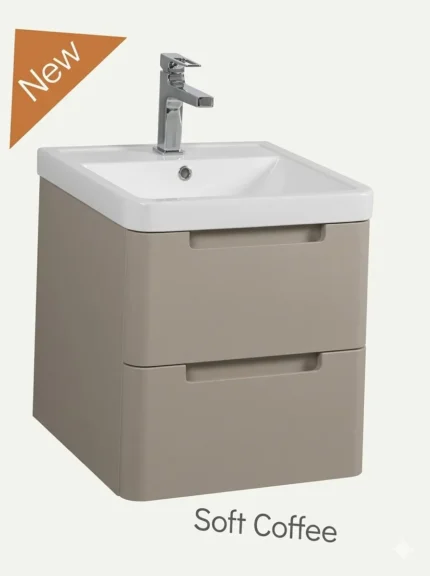 Monza Wall Hung Bathroom Vanity Unit & Polymarble Basin-TIS4652