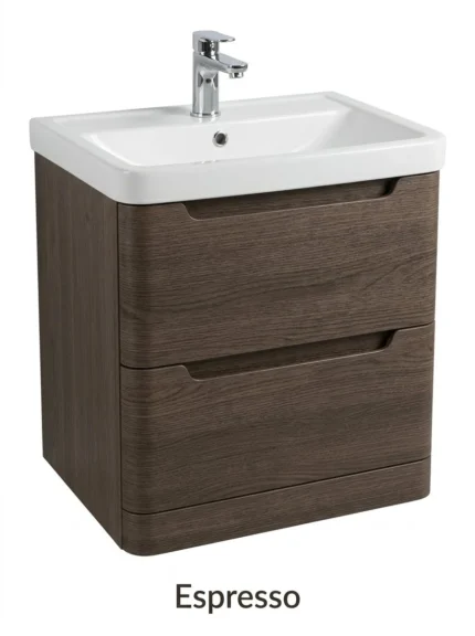 Monza Wall Hung Bathroom Vanity Unit & Polymarble Basin-TIS4658