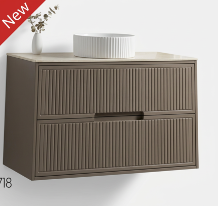 Bolazna Two Drawer Wall Hung Vanity Unit & Matt Basin-T